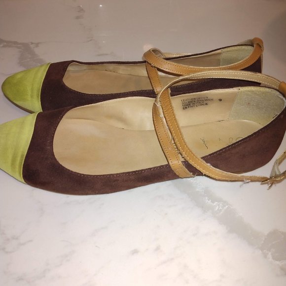 Seychelle's Ankle Strap Leather Flats Size 9 - Picture 2 of 4
